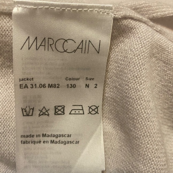 CASHMERE, MARCCAIN, beige shrug with silver coloured rhinestones - Picture 14 of 16